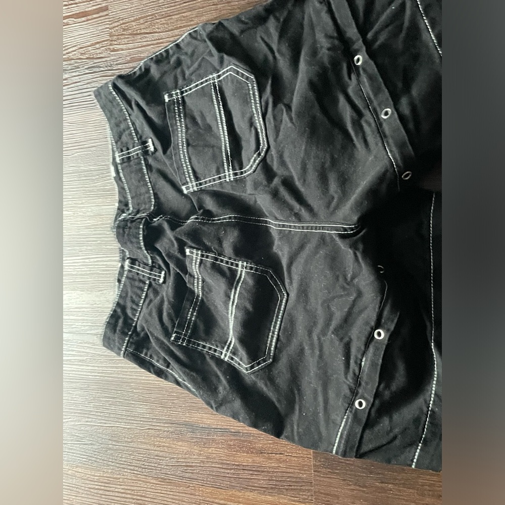 black shorts
